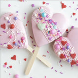 Caja de 3 paletas corazon