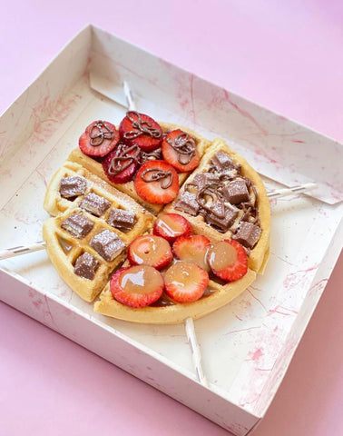 Paletas de waffles