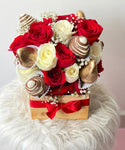 Bouquet de rosas con fresas
