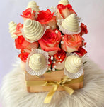 Bouquet de rosas con fresas