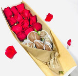 Ramo premium de rosas con fresas