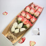 Ramo premium de rosas con fresas