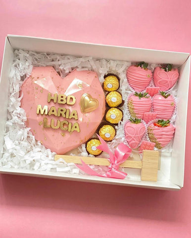 Caja premium de corazón diamantado