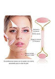 Rodillo facial cuarzo rosa
