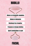 Rodillo facial cuarzo rosa