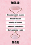 Rodillo facial cuarzo rosa